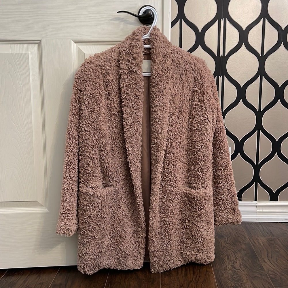 Aritzia, Wilfred Free teddy bear coat.